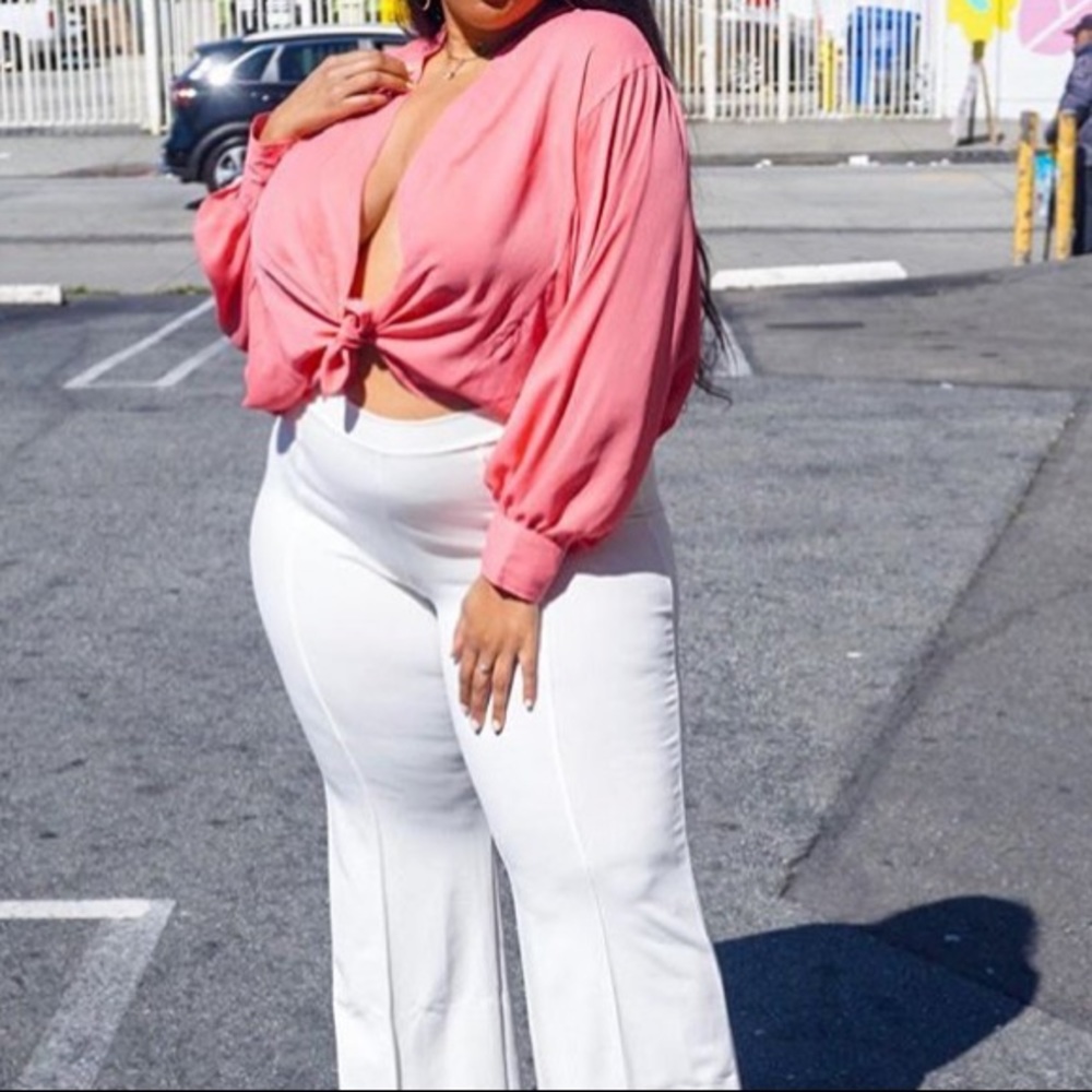 Pink Tie Blouse